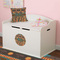 African Lions & Elephants Round Wall Decal on Toy Chest