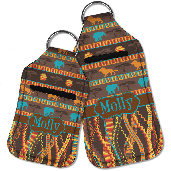 African Lions & Elephants Sanitizer Holder Keychain - Parent Main