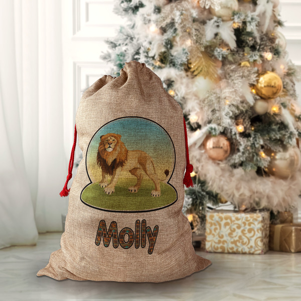 African Lions & Elephants Santa Bag - Lifestyle