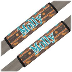 African Lions & Elephants Seat Belt Covers (Set of 2) (Personalized)