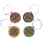 African Lions & Elephants Wine Charms (Set of 4) (Personalized)