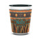 African Lions & Elephants Shot Glass - Two Tone - FRONT