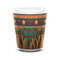 African Lions & Elephants Shot Glass - White - FRONT