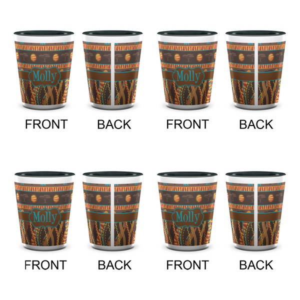 African Lions & Elephants Shot Glassess - Two Tone - Set of 4 - APPROVAL