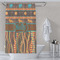 African Lions & Elephants Shower Curtain Lifestyle