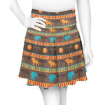 African Lions & Elephants Skater Skirt - 2X Large