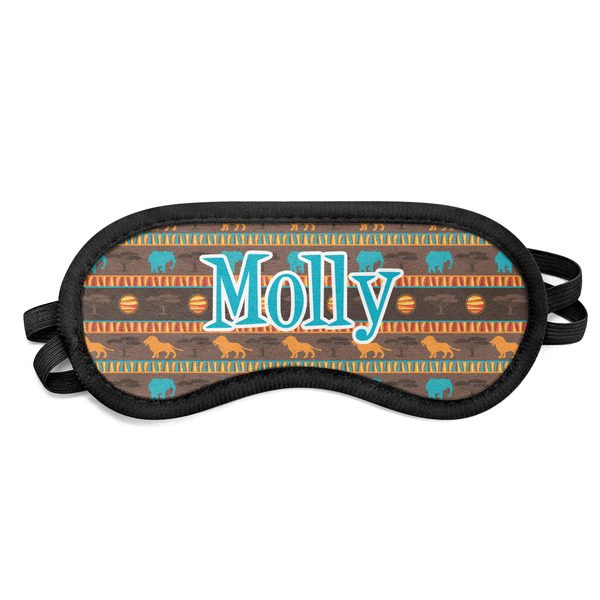 Custom African Lions & Elephants Sleeping Eye Mask - Small (Personalized)