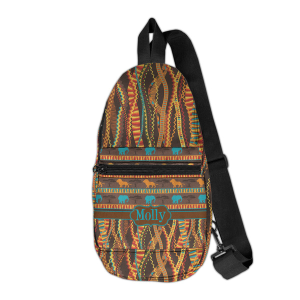 Custom African Lions & Elephants Sling Bag (Personalized)