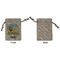 African Lions & Elephants Small Burlap Gift Bag - Front Approval
