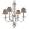 African Lions & Elephants Small Chandelier Shade - LIFESTYLE (on chandelier)