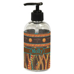 African Lions & Elephants Plastic Soap / Lotion Dispenser (8 oz - Small - Black) (Personalized)