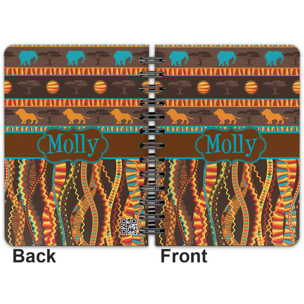 African Lions & Elephants Spiral Journal 5 x 7 - Apvl