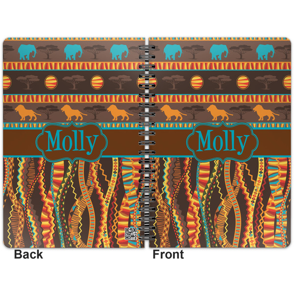 African Lions & Elephants Spiral Journal 7 x 10 - Apvl