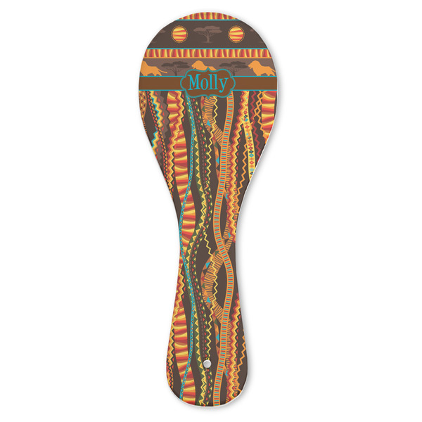 Custom African Lions & Elephants Ceramic Spoon Rest (Personalized)