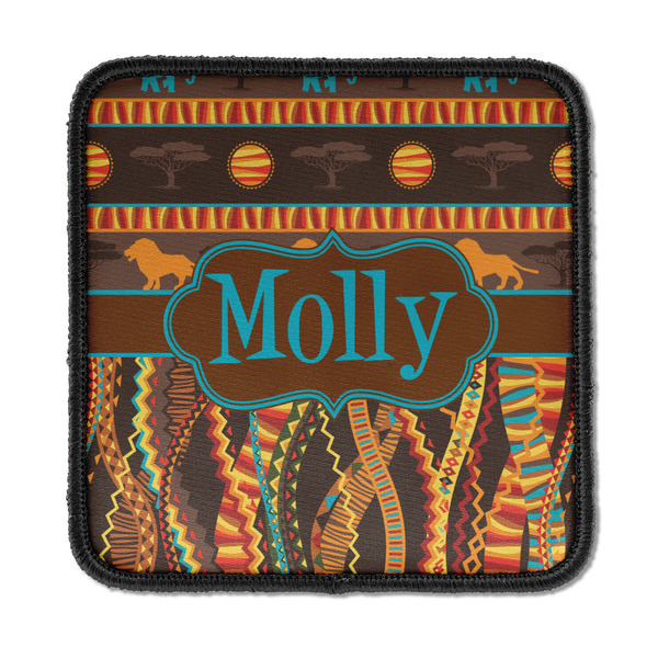 African Lions & Elephants Square Patch