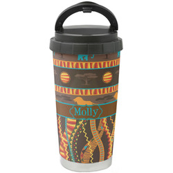 African Lions & Elephants Stainless Steel Coffee Tumbler (Personalized)