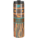 African Lions & Elephants Stainless Steel Skinny Tumbler - 20 oz (Personalized)