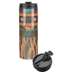 African Lions & Elephants Stainless Steel Skinny Tumbler (Personalized)