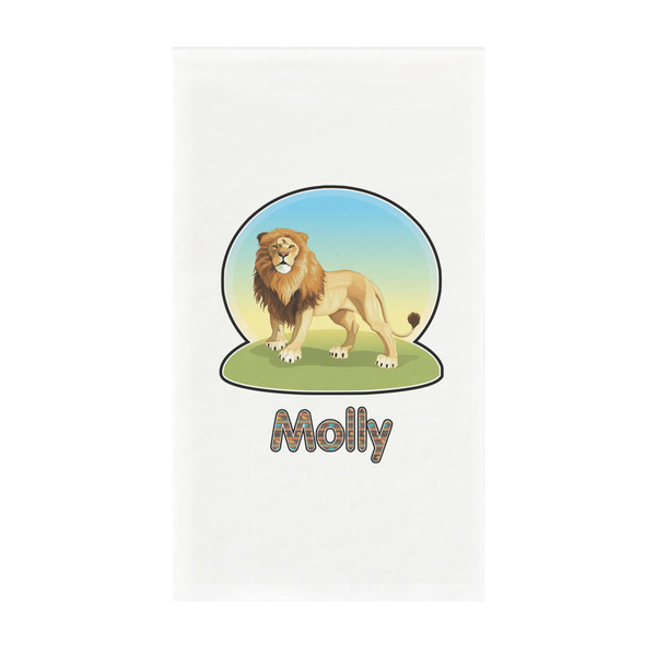 Custom African Lions & Elephants Guest Towels - Full Color - Standard (Personalized)