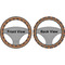 African Lions & Elephants Steering Wheel Cover- Front and Back