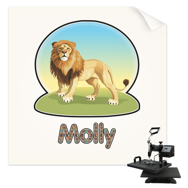 Custom African Lions & Elephants Sublimation Transfer - Youth / Women (Personalized)