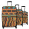 African Lions & Elephants 3 Piece Luggage Set - 20" Carry On, 24" Medium Checked, 28" Large Checked (Personalized)