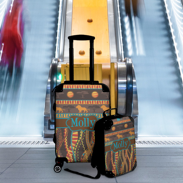 African Lions & Elephants Suitcase Set 4 - IN CONTEXT