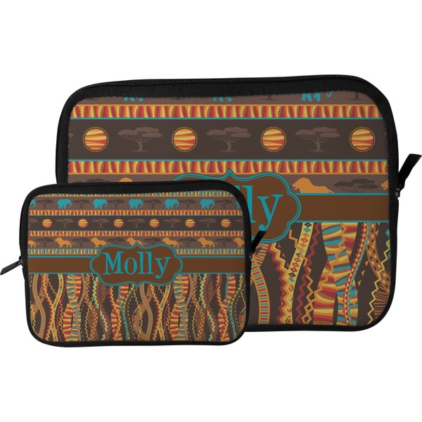 African Lions & Elephants Tablet Sleeve (Size Comparison)