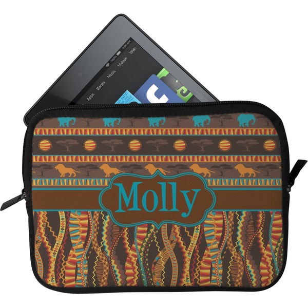 Custom African Lions & Elephants Tablet Case / Sleeve - Small (Personalized)