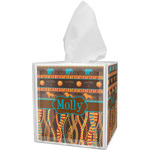 African Lions & Elephants Tissue Box Cover (Personalized)