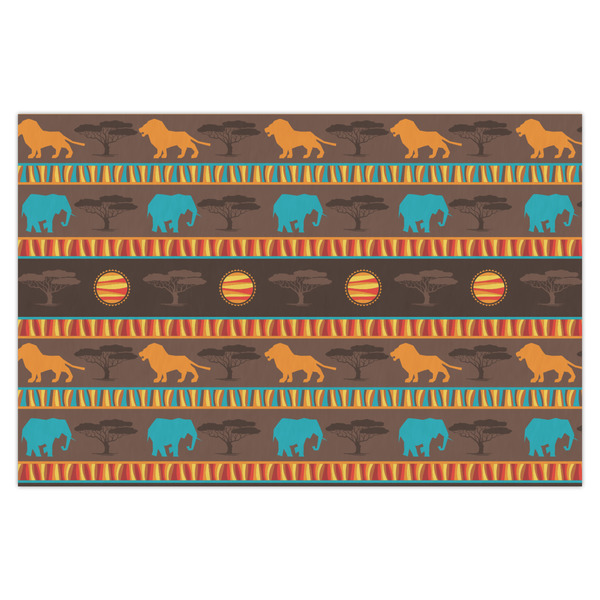 Custom African Lions & Elephants X-Large Tissue Papers Sheets - Heavyweight