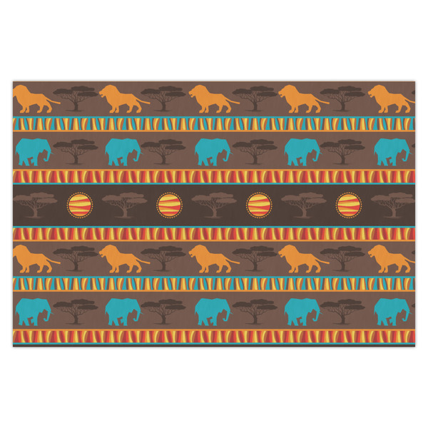 Custom African Lions & Elephants Tissue Paper Sheets - X-Large - Heavyweight