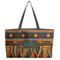 African Lions & Elephants Beach Totes Bag - w/ Black Handles (Personalized)