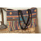 African Lions & Elephants Tote w/Black Handles - Lifestyle View