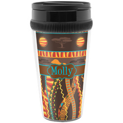 African Lions & Elephants Acrylic Travel Mug without Handle (Personalized)