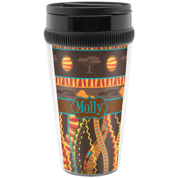 Custom African Lions & Elephants Acrylic Travel Mug without Handle (Personalized)