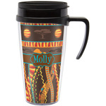 African Lions & Elephants Acrylic Travel Mug with Handle (Personalized)