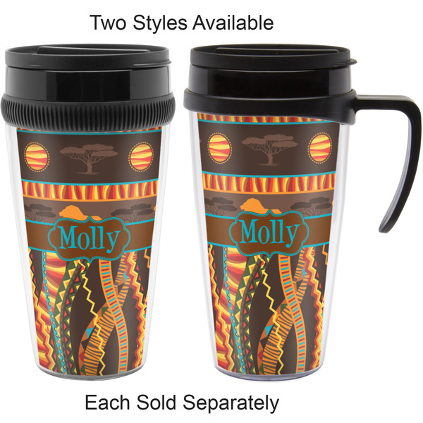 African Lions & Elephants Travel Mugs - with & without Handle