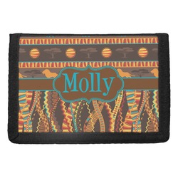 African Lions & Elephants Trifold Wallet (Personalized)