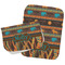 African Lions & Elephants Two Rectangle Burp Cloths - Open & Folded