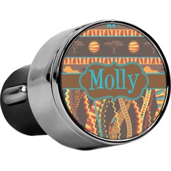 African Lions & Elephants USB Car Charger (Personalized)