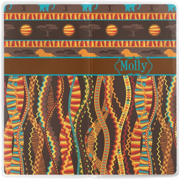 African Lions & Elephants Vinyl Document Wallet - Apvl