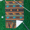 African Lions & Elephants Waffle Weave Golf Towel - In Context