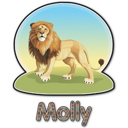 African Lions & Elephants Graphic Decal - Small (Personalized)