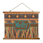 African Lions & Elephants Wall Hanging Tapestry - Wide (Personalized)