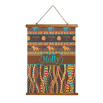 African Lions & Elephants Wall Hanging Tapestry - Tall (Personalized)