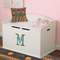African Lions & Elephants Wall Name & Initial Small on Toy Chest