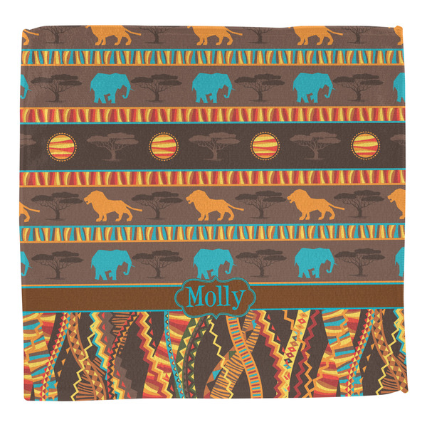 African Lions & Elephants Washcloth - Front - No Soap
