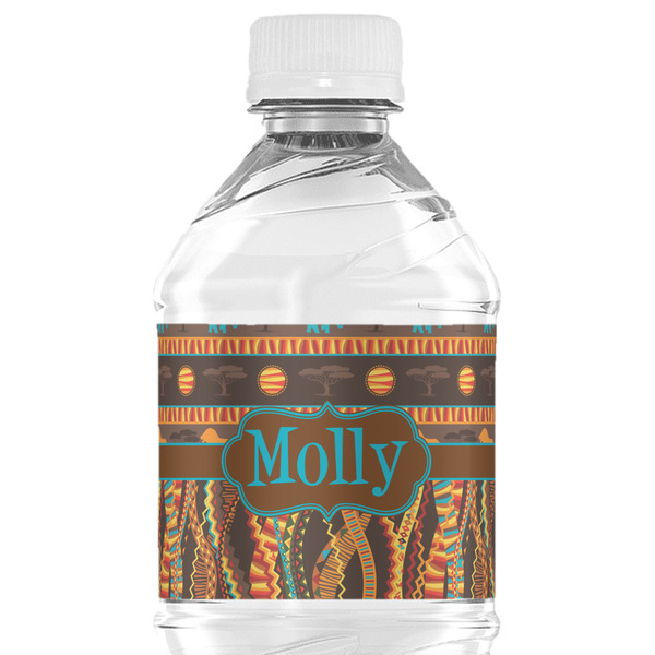 Custom African Lions & Elephants Water Bottle Labels - Custom Sized (Personalized)