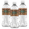 African Lions & Elephants Water Bottle Labels - Front View